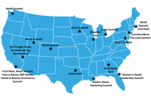 Map of Retail Conferences