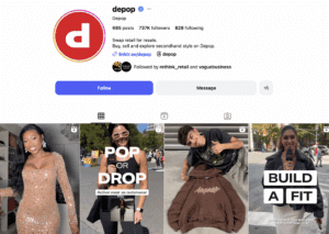 Depop's Instagram